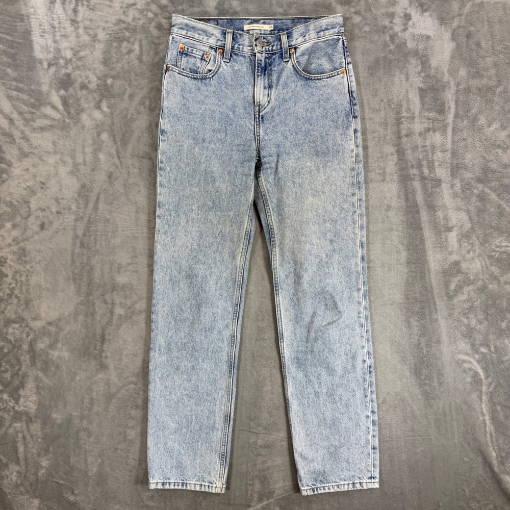 Levi's Low Pro Straight Jeans Women's Size 25 x 32 Blue Light Wash Denim Pants